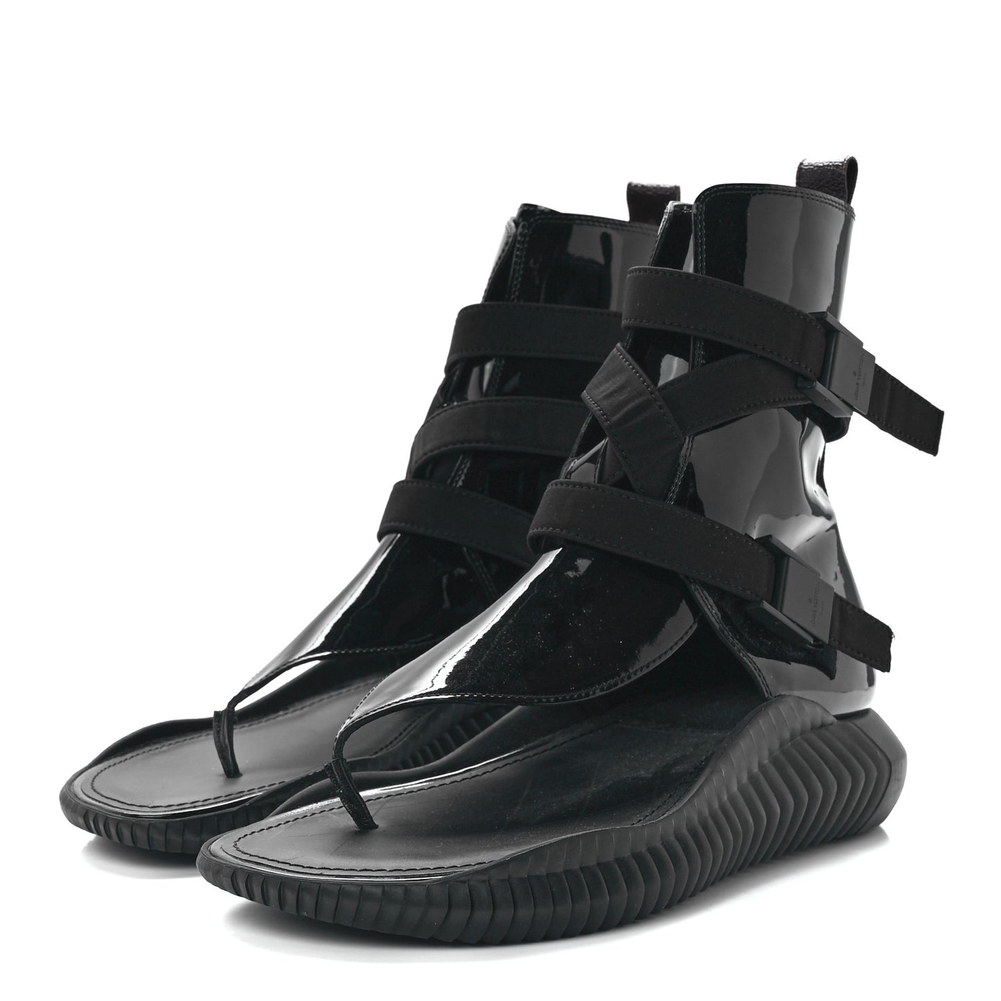 Patent Monogram LV Bahia Brazil Sandal 39 Black