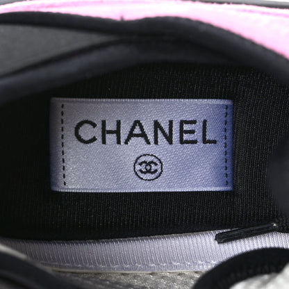 Chanel Suede Calfskin Nylon Grosgrain CC Sneakers 40.5 Dark Pink 8 of 11