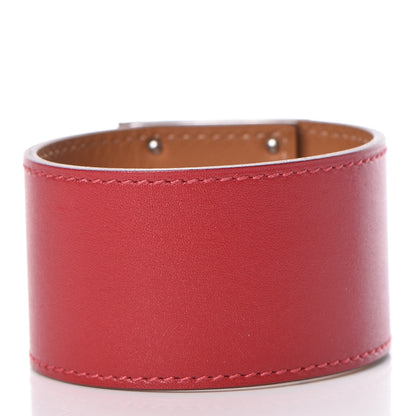 Hermes Tadelakt Kelly Dog Bracelet T3 Rouge Vif 3 of 6