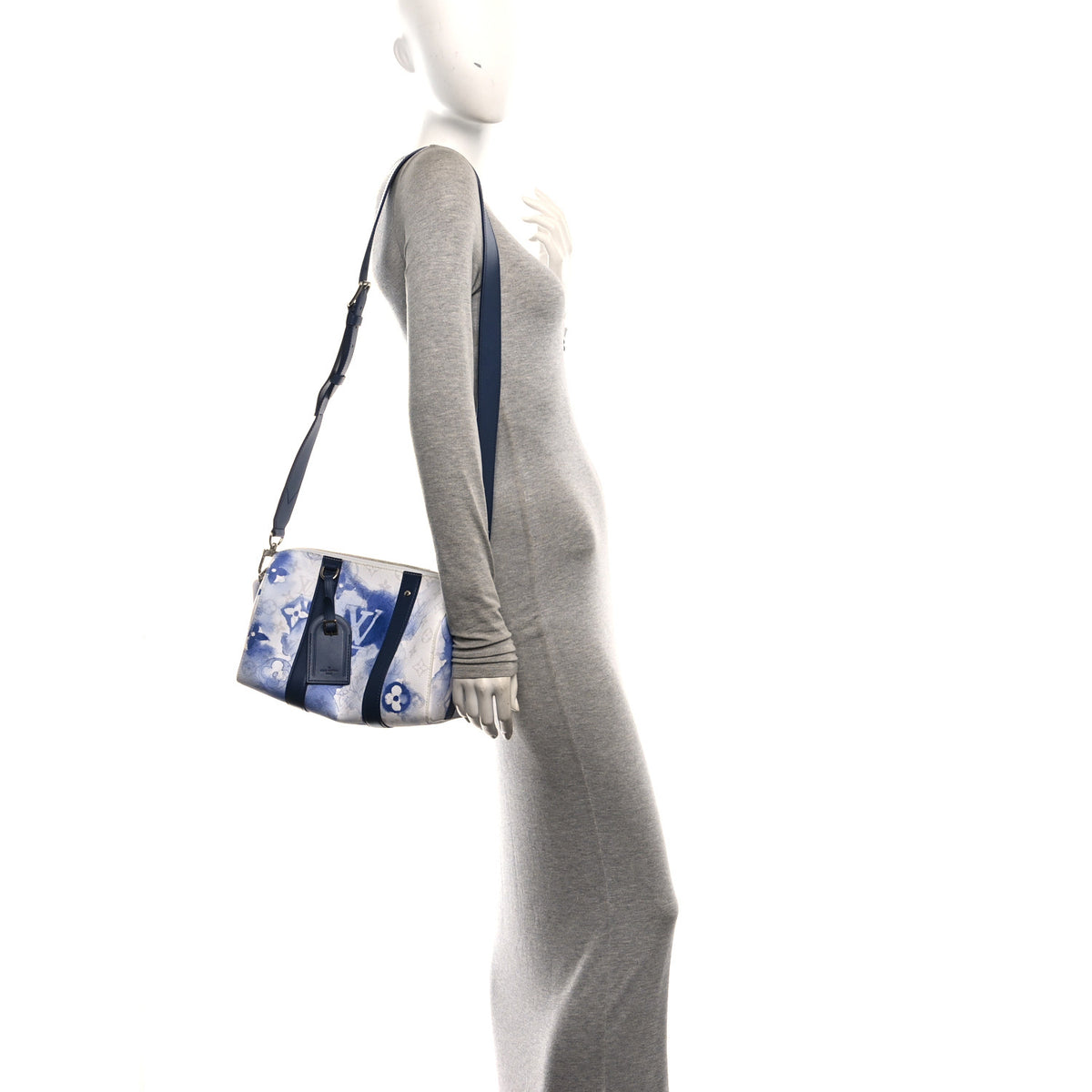 Louis Vuitton Monogram Watercolor City Keepall Blue 2 of 10