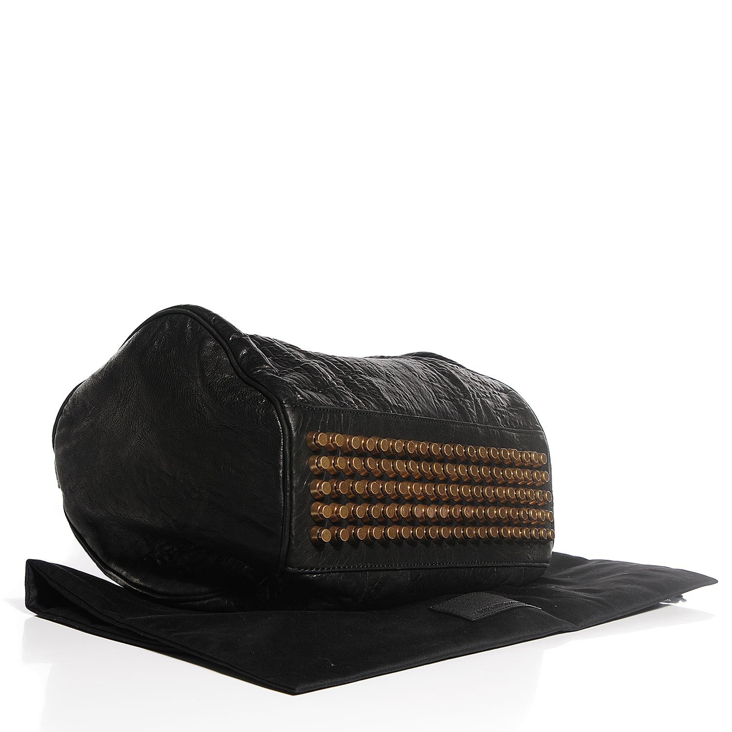 Alexander Wang Pebbled Lambskin Rocco Black Antique Brass Hardware 4 of 9