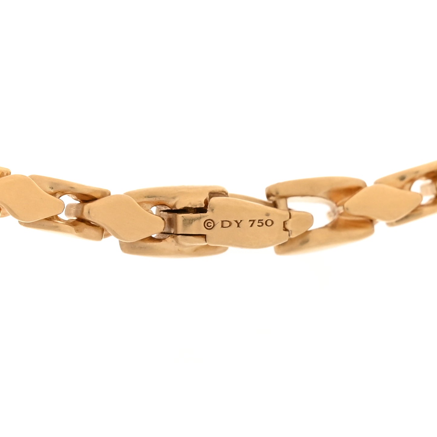 18K Yellow Gold Fluted Chain Necklace 22"