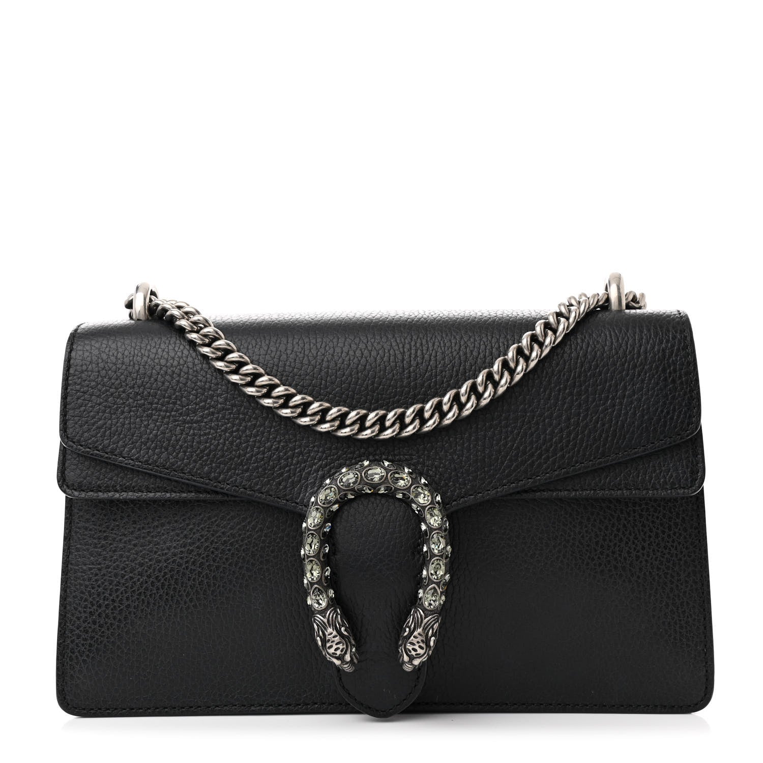Gucci Pebbled Calfskin Small Dionysus Shoulder Bag Black 1 of 14