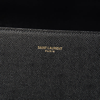 Saint Laurent Grain de Poudre Medium Classic Monogram Cassandra Top Handle Black Rouge Legion 6 of 8