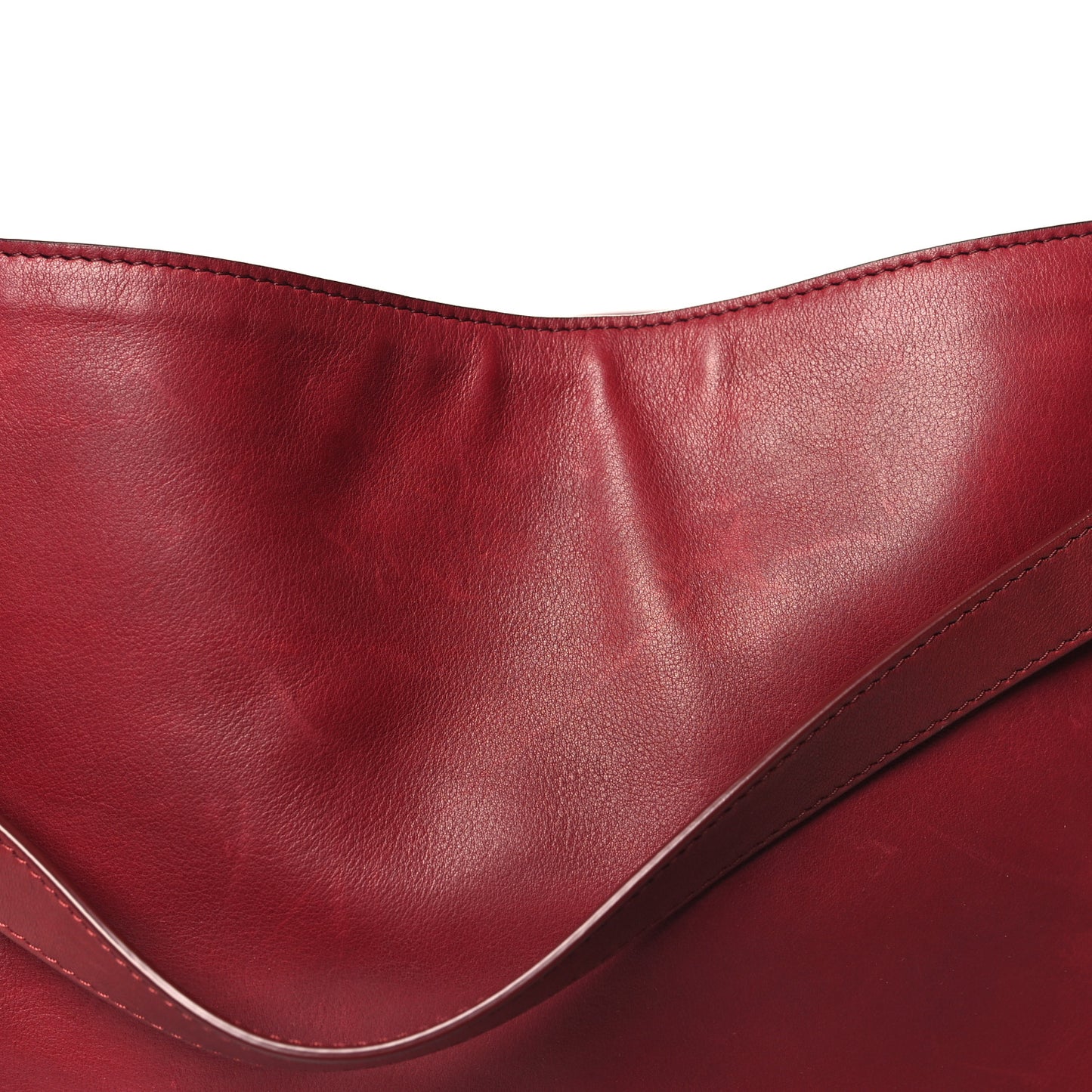 Polished Saddle Calfskin Alexia Bag Amaranto