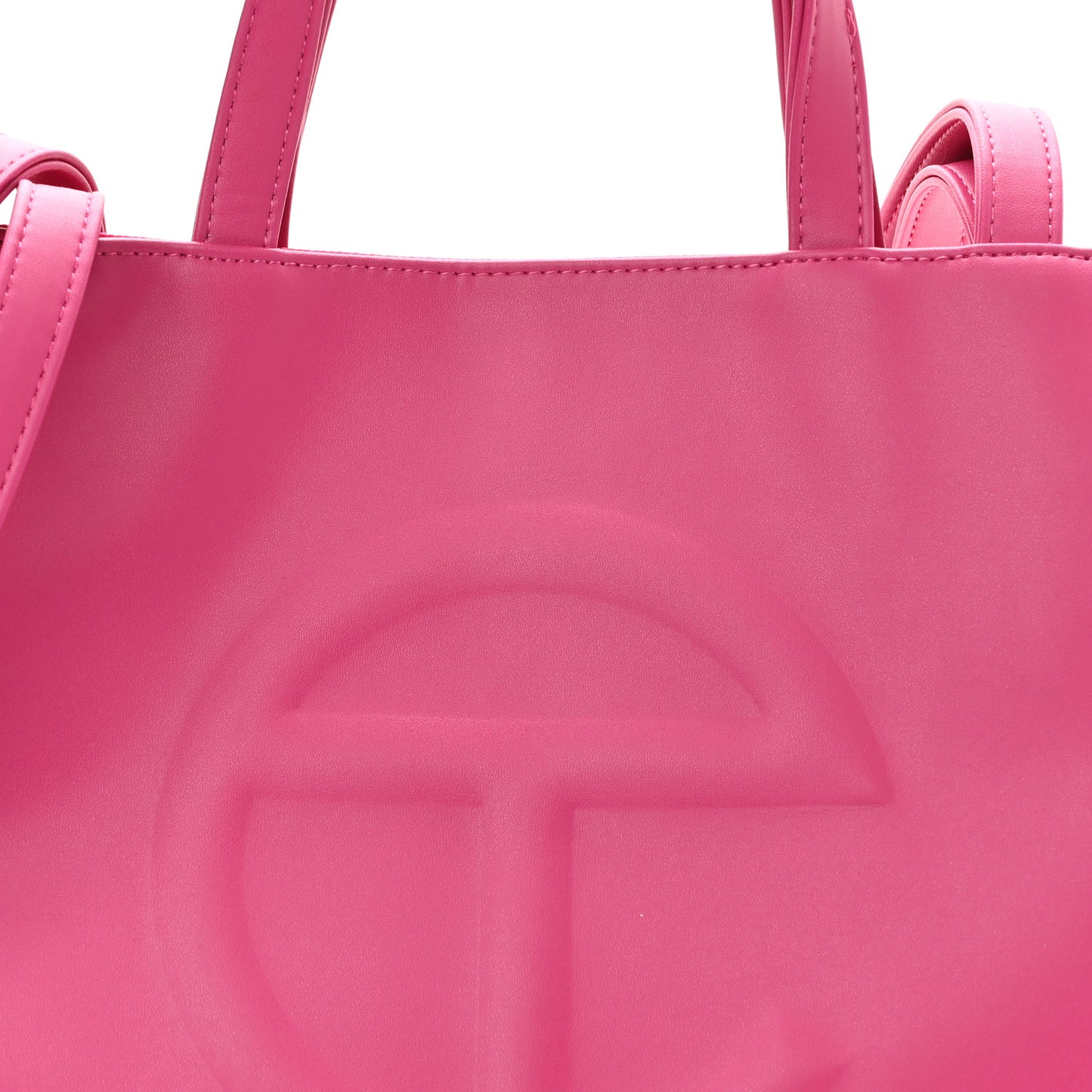 Vegan Leather Medium Shopping Bag Pink