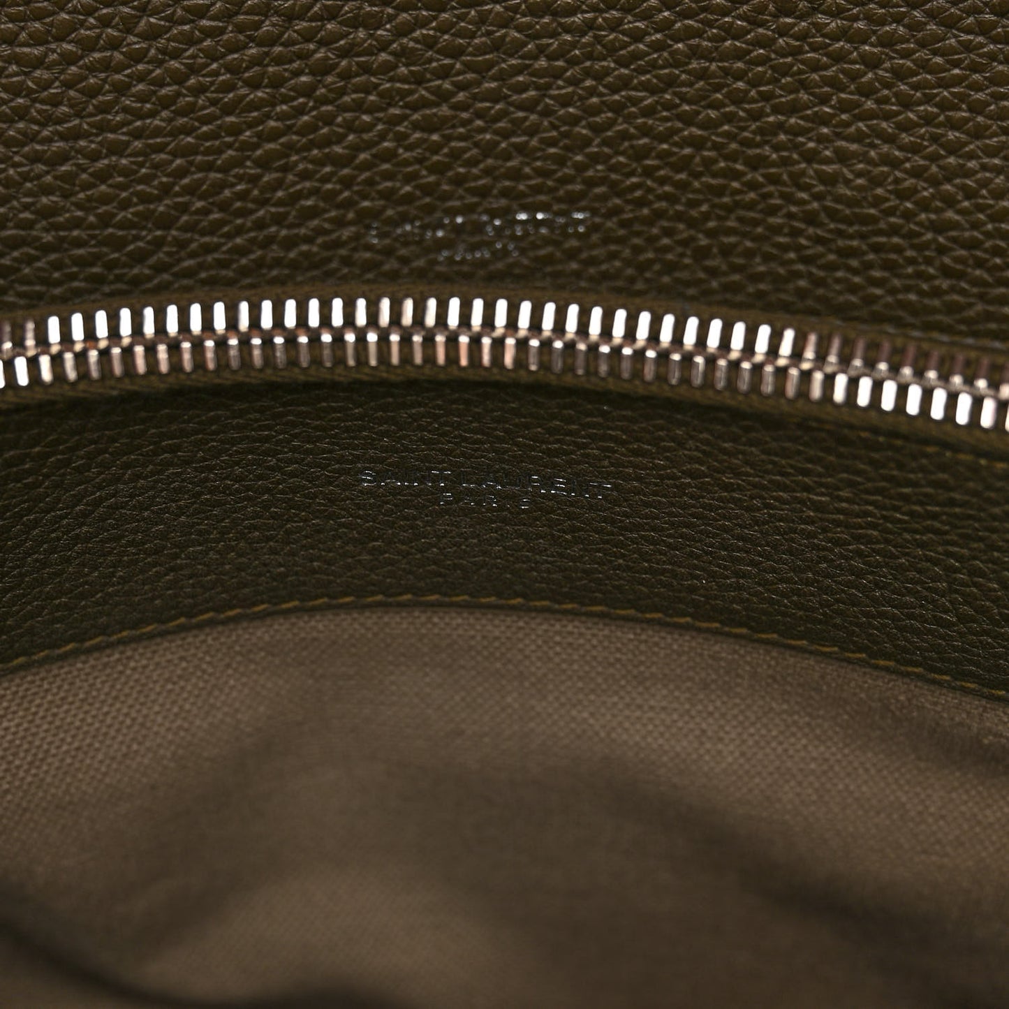 Grained Calfskin Small Supple Sac De Jour Kaki Militaire