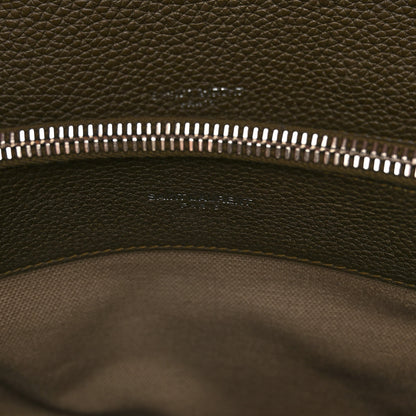 Saint Laurent Grained Calfskin Small Supple Sac De Jour Kaki Militaire 7 of 12