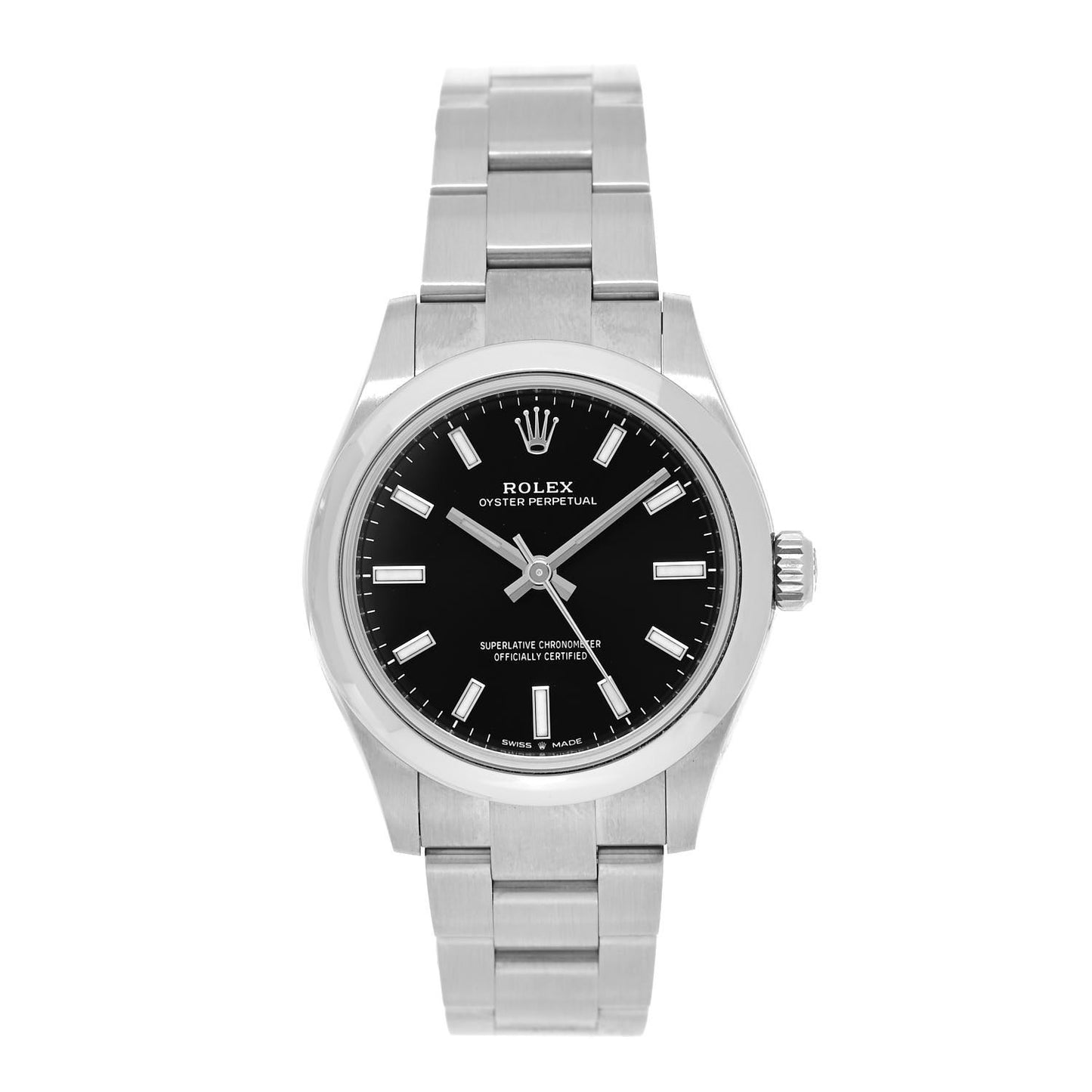 Stainless Steel 31mm Oyster Perpetual Watch Bright Black 277200