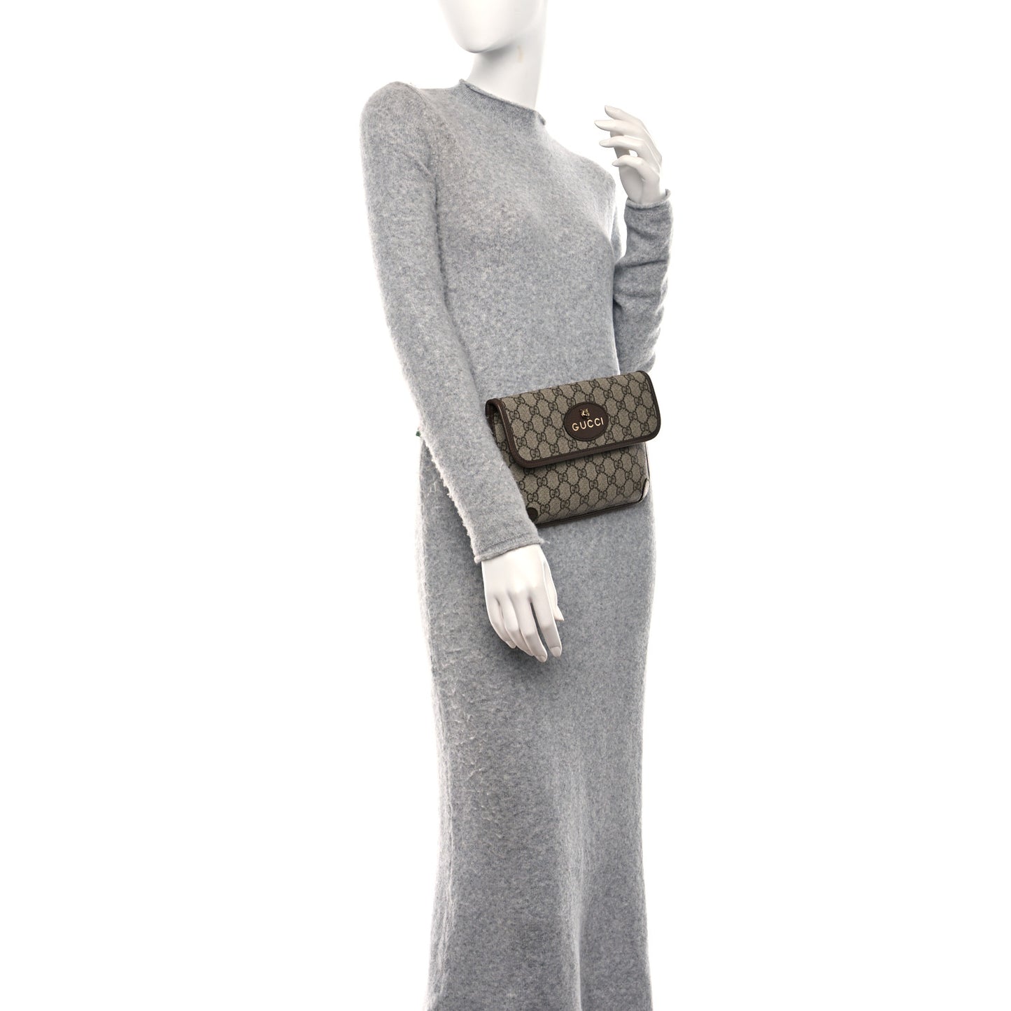 GG Supreme Monogram Neo Vintage Web Belt Bag Brown