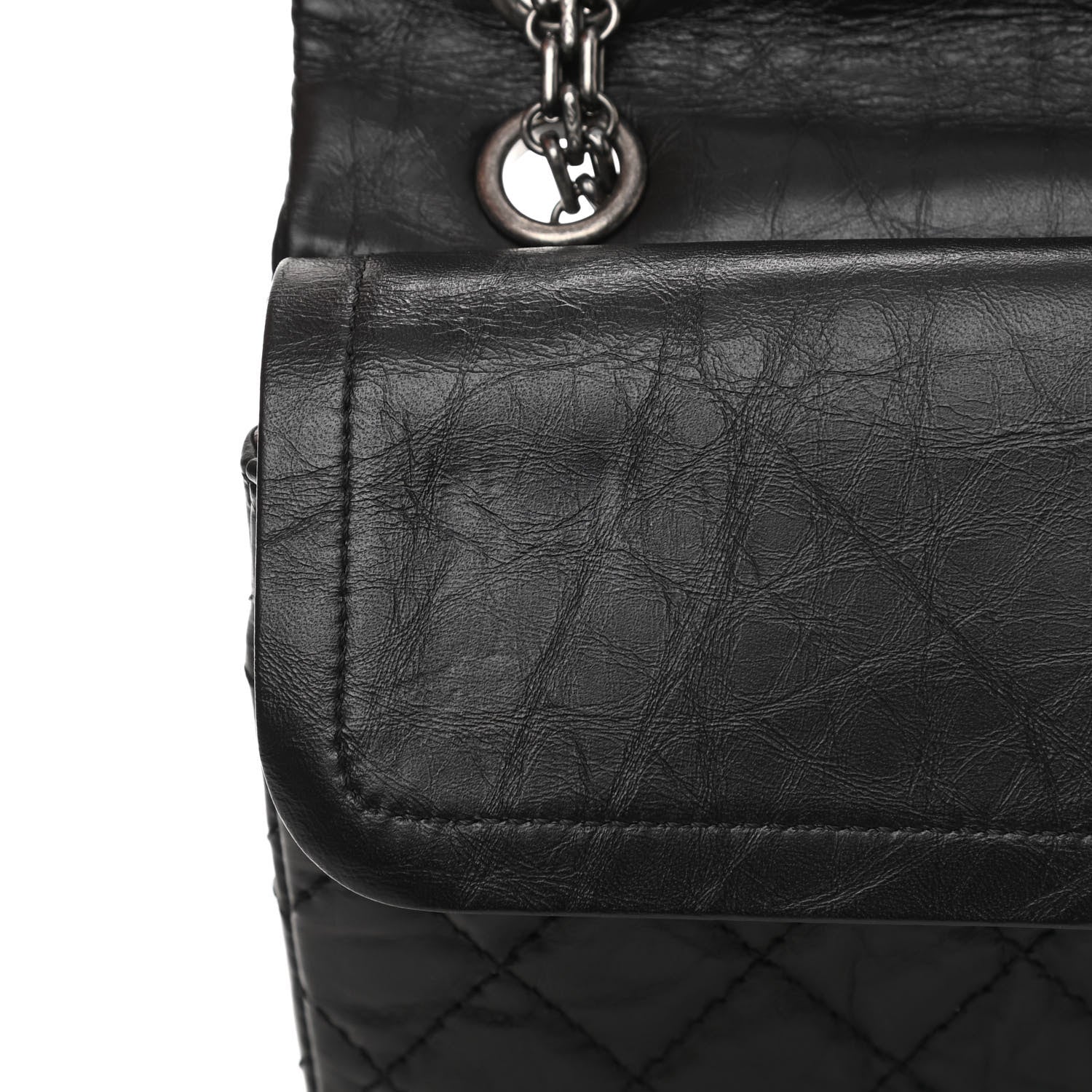 Chanel Aged Calfskin Quilted 2.55 Reissue 225 Flap Black 12 of 13