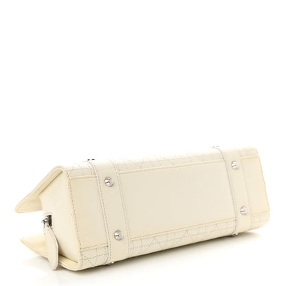 Christian Dior Calfskin Cannage Stitched Small East West Lady Dior White 4 of 15