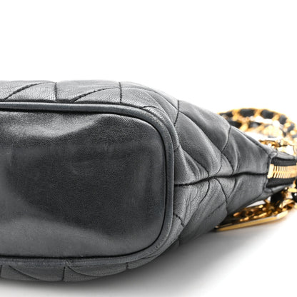 Chanel Lambskin Quilted CC Tote Black 10 of 10