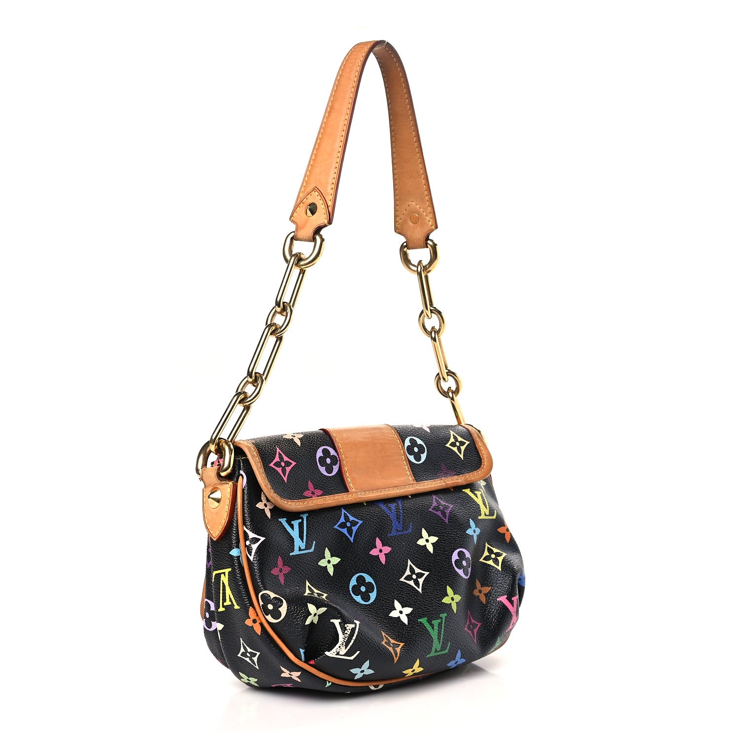Louis Vuitton Monogram Multicolor Patti Black 3 of 8
