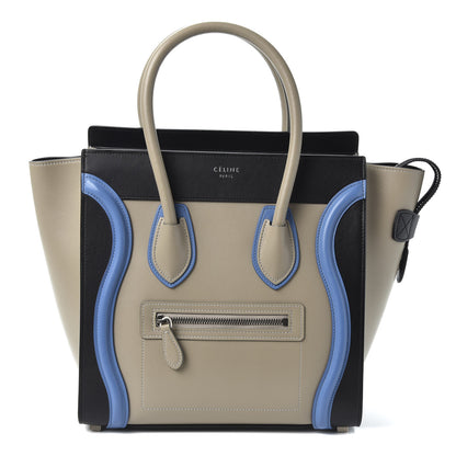 Celine Shiny Smooth Calfskin Micro Tri-Color Luggage Quartz 1 of 9