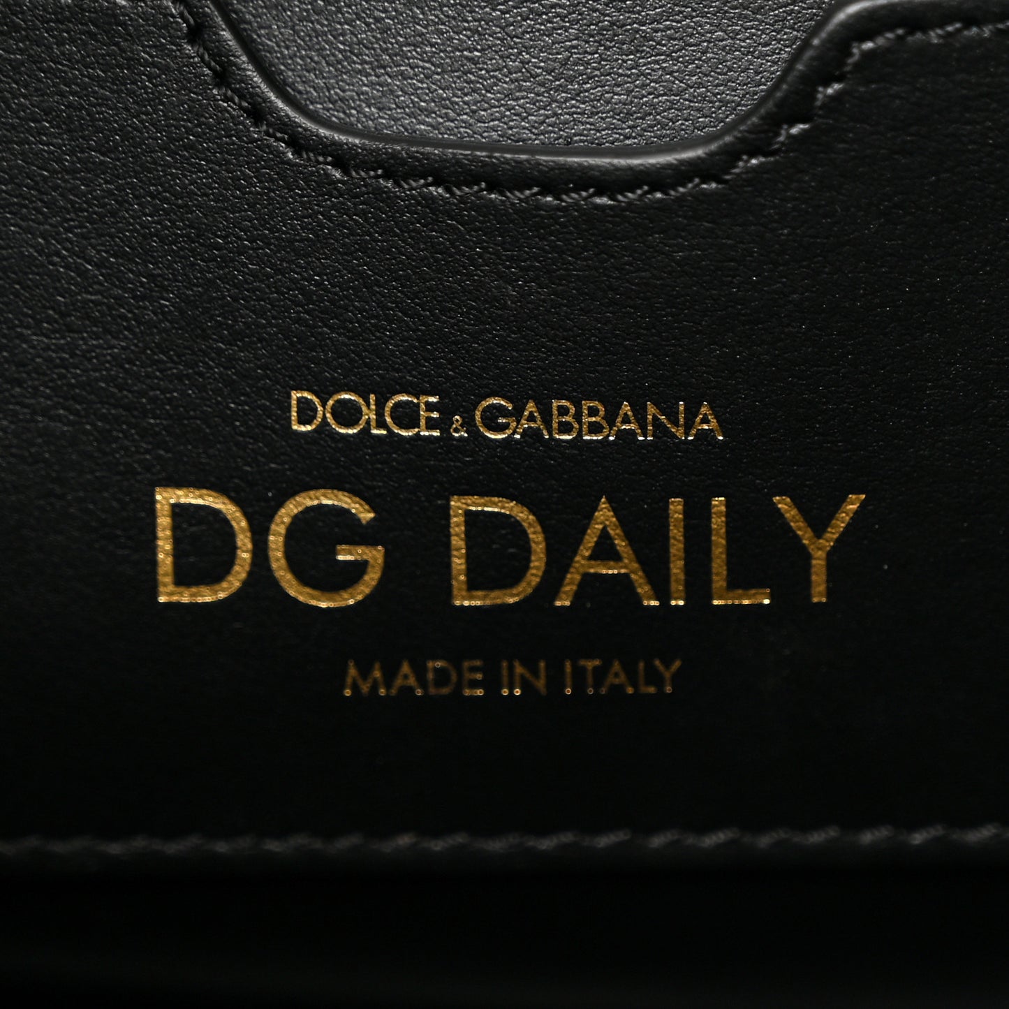 Calfskin Medium DG Daily Shopper Tote Black