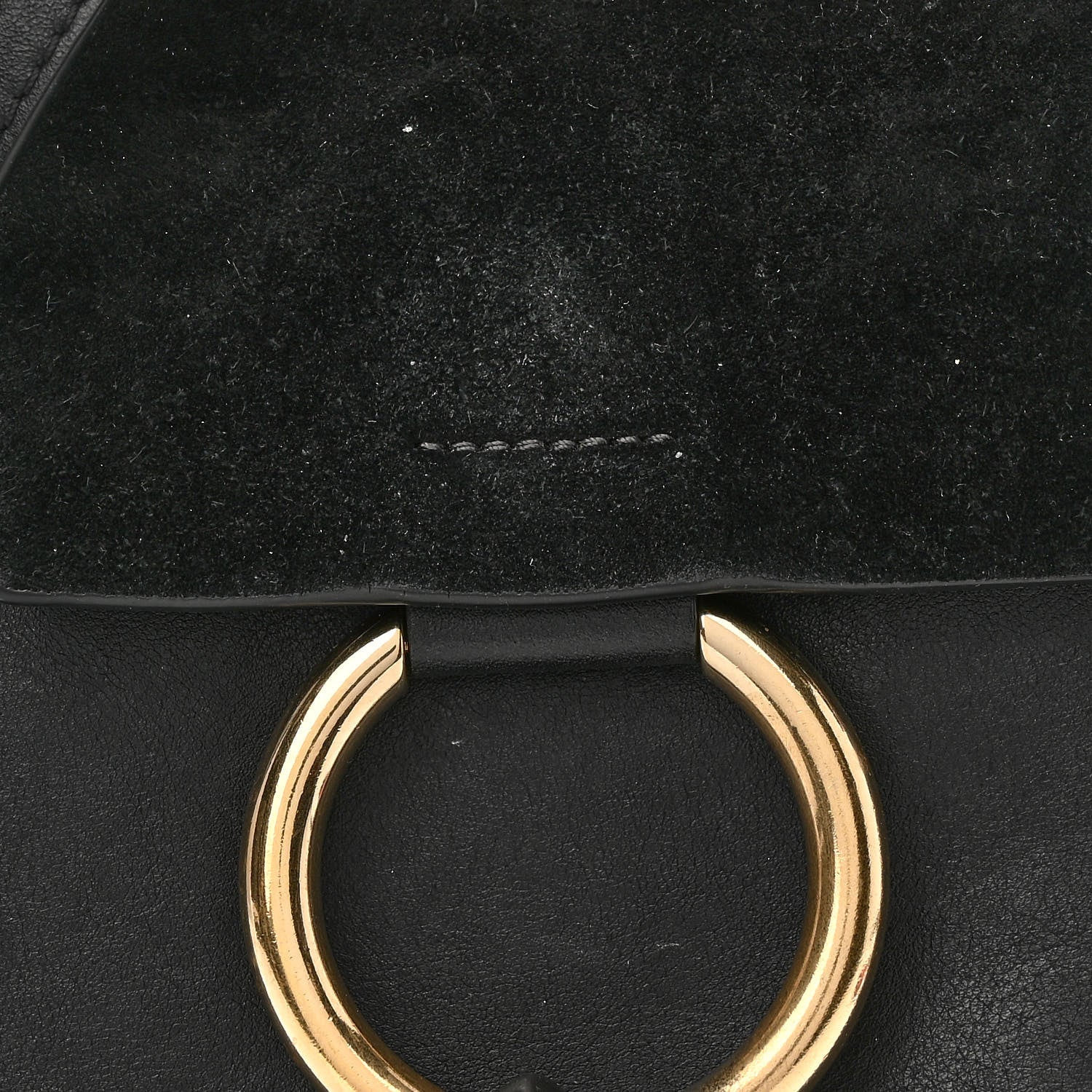 Chloe Suede Calfskin Mini Faye Bracelet Bag Black 7 of 13