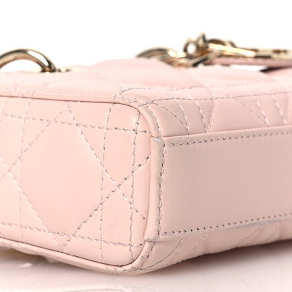 Christian Dior Lambskin Cannage Micro Lady D-Joy Rose Poudre 9 of 17
