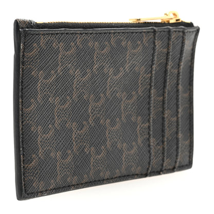 Celine Triomphe Canvas Zipped Card Holder Tan 3 of 6
