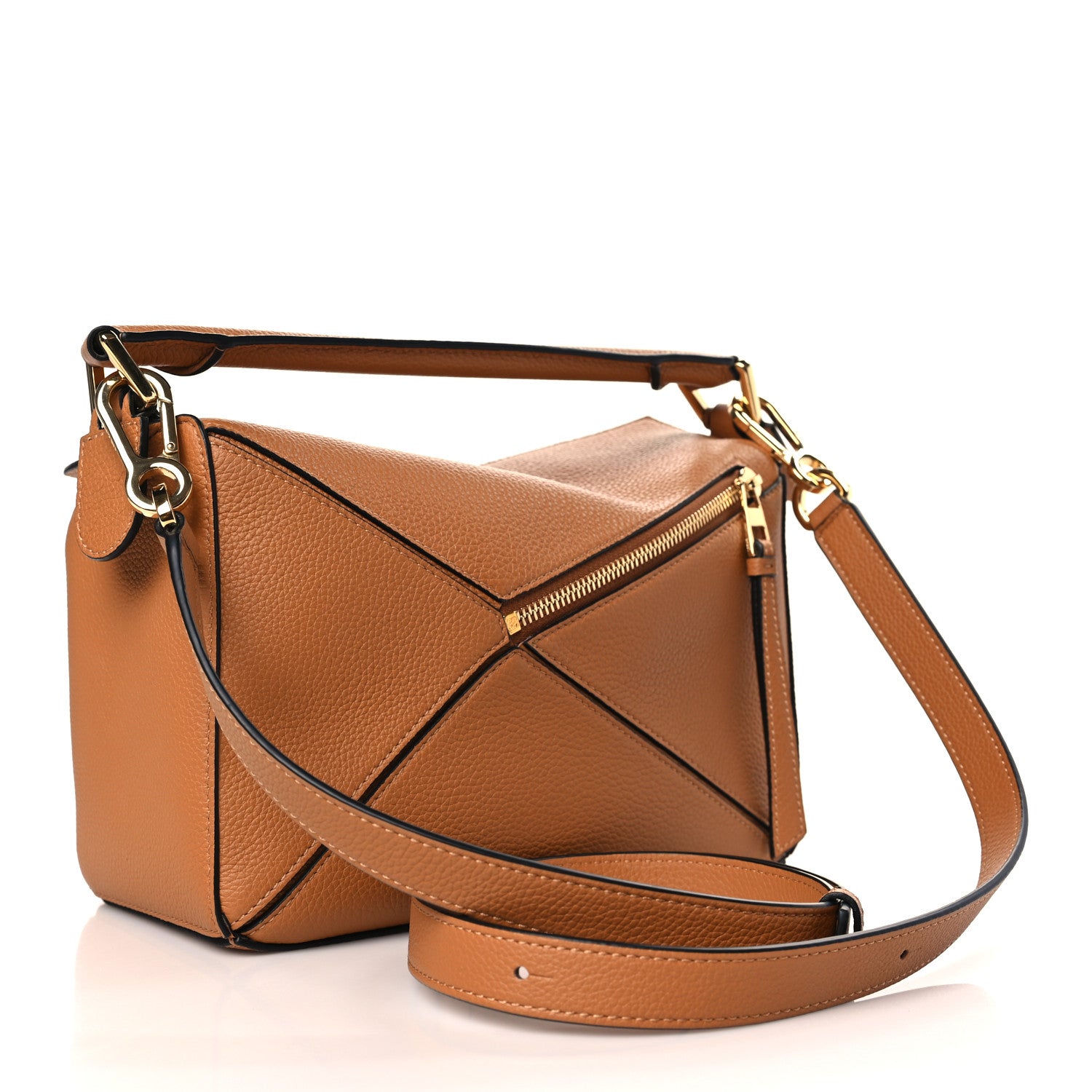 Loewe Soft Grained Calfskin Small Puzzle Bag Light Caramel 3 of 8