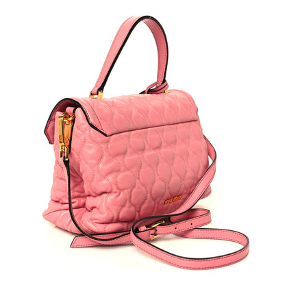 Miu Miu Nappa Padded Top Handle Bag Geranio 3 of 14