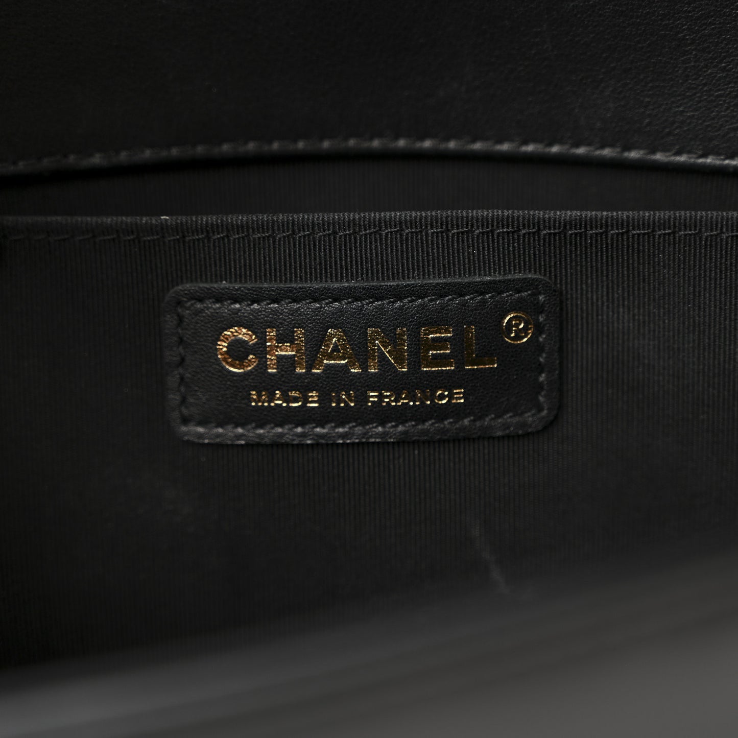 Lambskin Chevron Quilted Medium Boy Flap Black