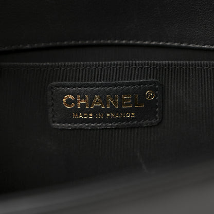 Chanel Lambskin Chevron Quilted Medium Boy Flap Black 6 of 11