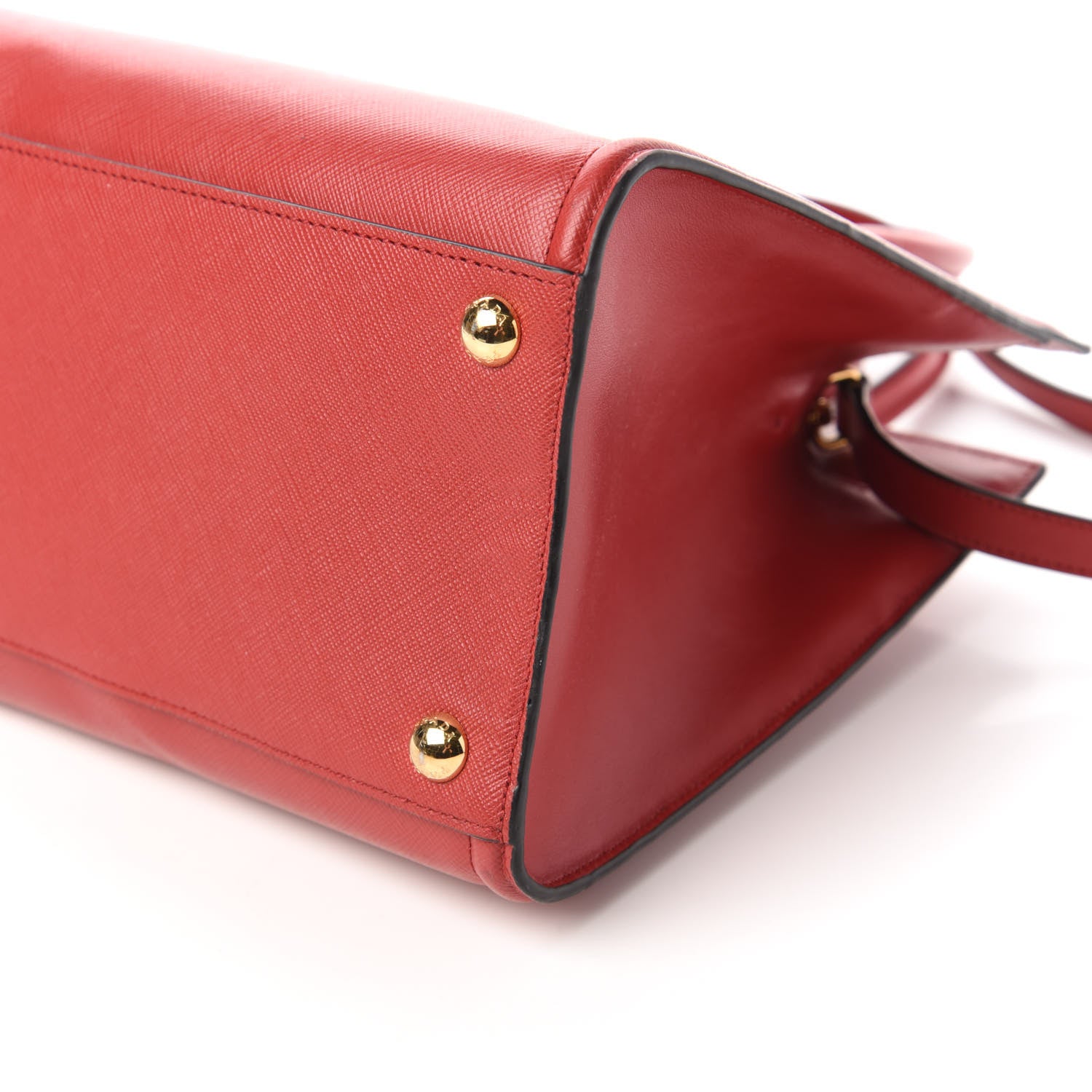 Prada Saffiano Soft Calfskin Tote Fuoco 7 of 9