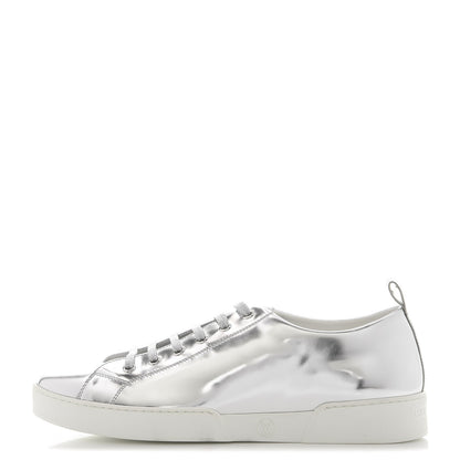 Louis Vuitton Patent Calfskin Frontrow Sneakers 40 Silver 1 of 8