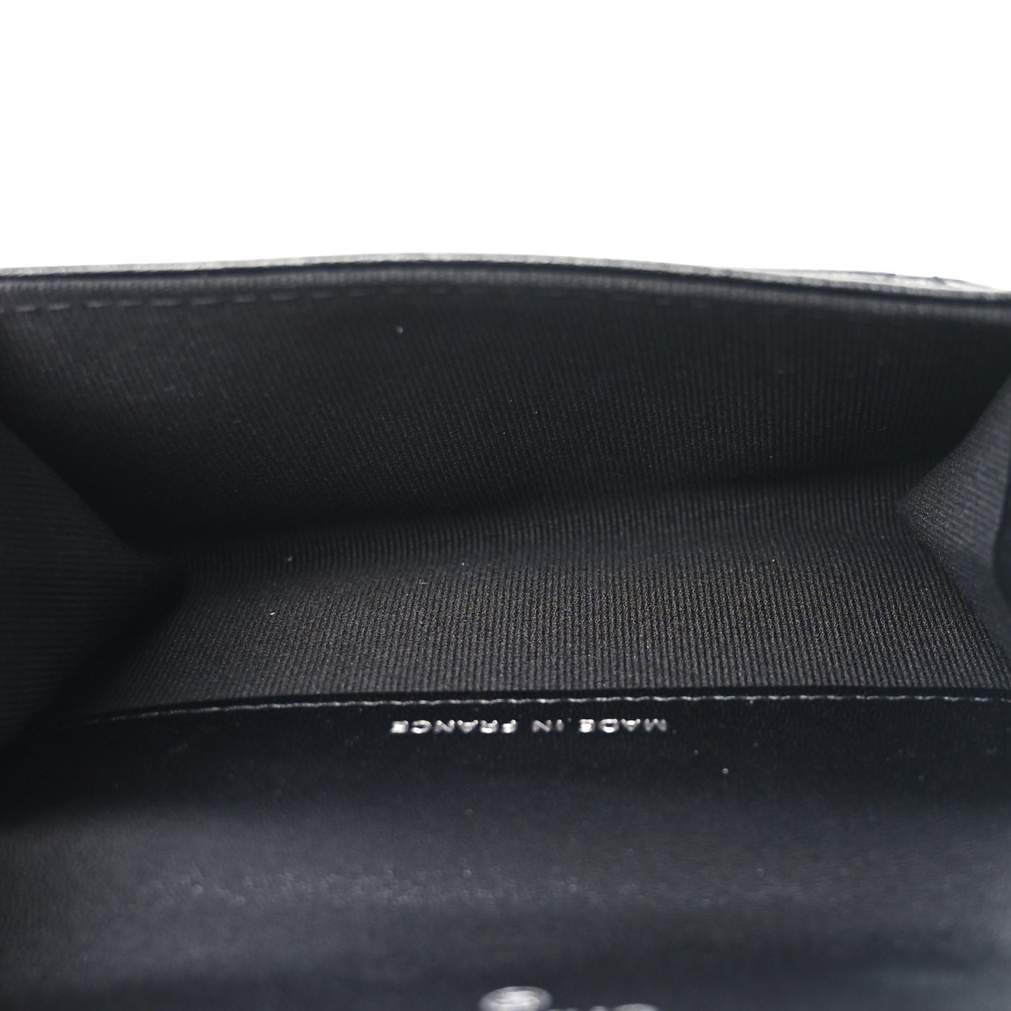 Lambskin Quilted Flap Card Holder Wallet So Black