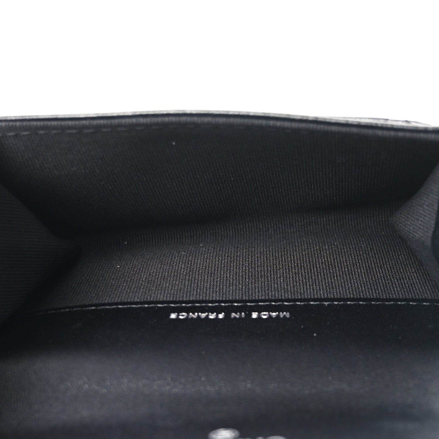 Chanel Lambskin Quilted Flap Card Holder Wallet So Black 5 of 9