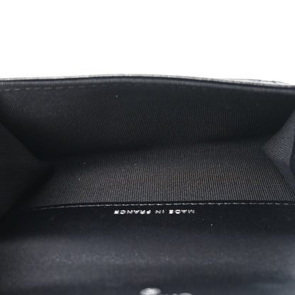Chanel Lambskin Quilted Flap Card Holder Wallet So Black 5 of 9