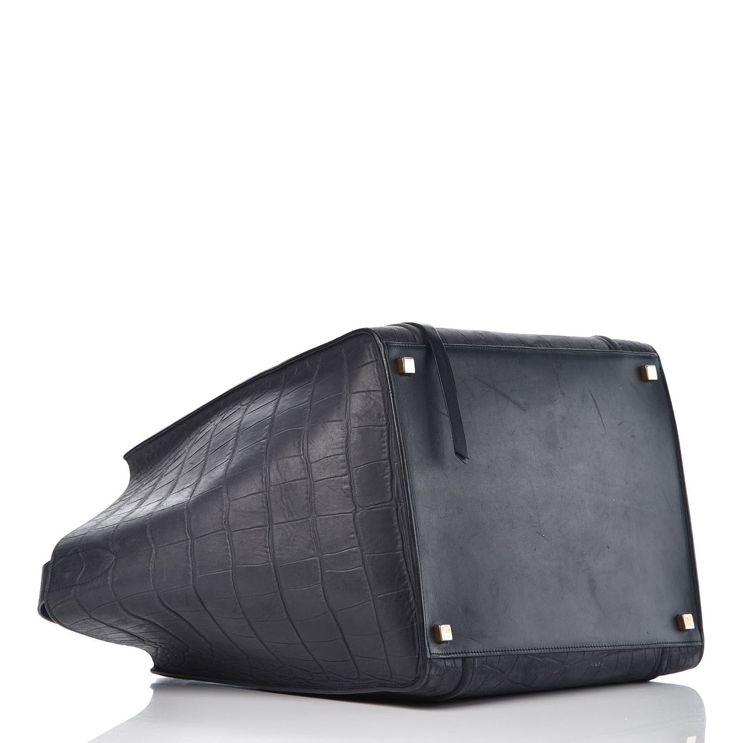 Crocodile Embossed Nubuck Medium Phantom Luggage Navy