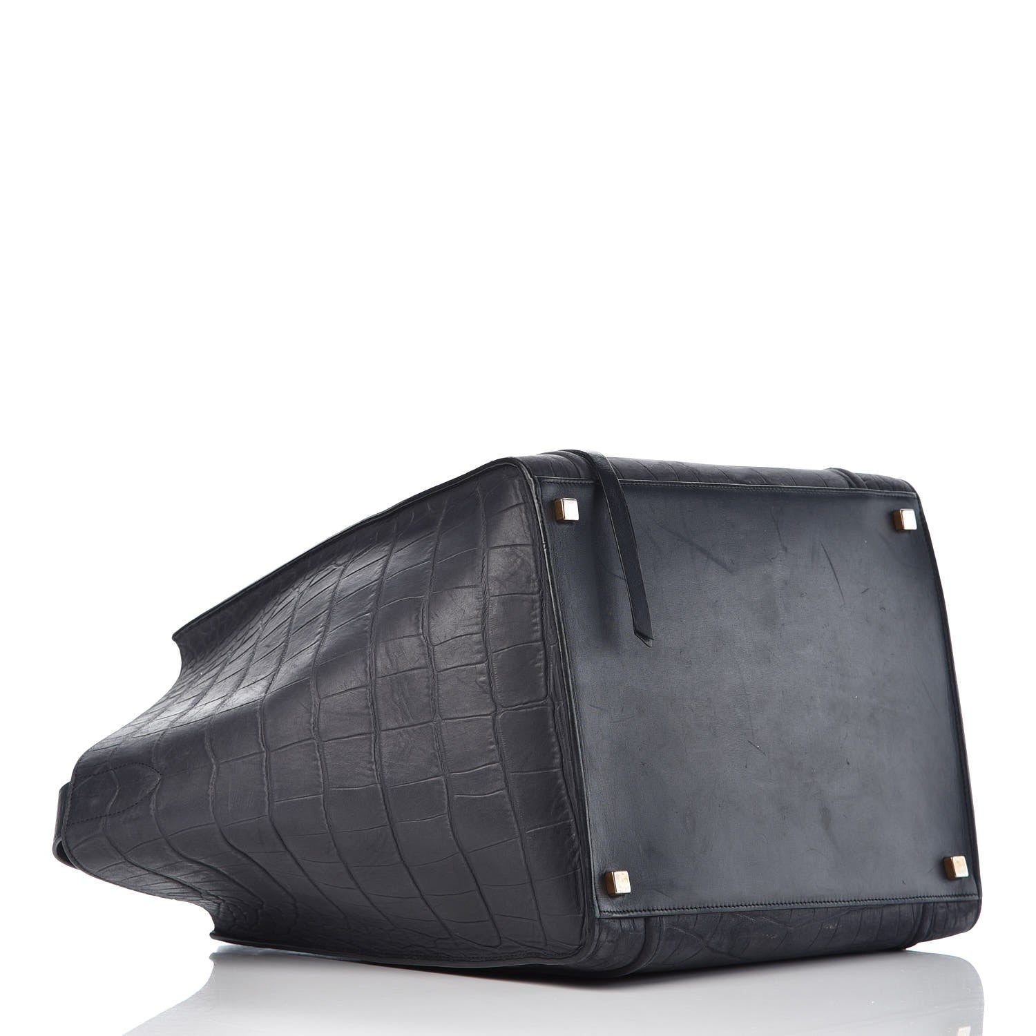 Celine Crocodile Embossed Nubuck Medium Phantom Luggage Navy 4 of 24