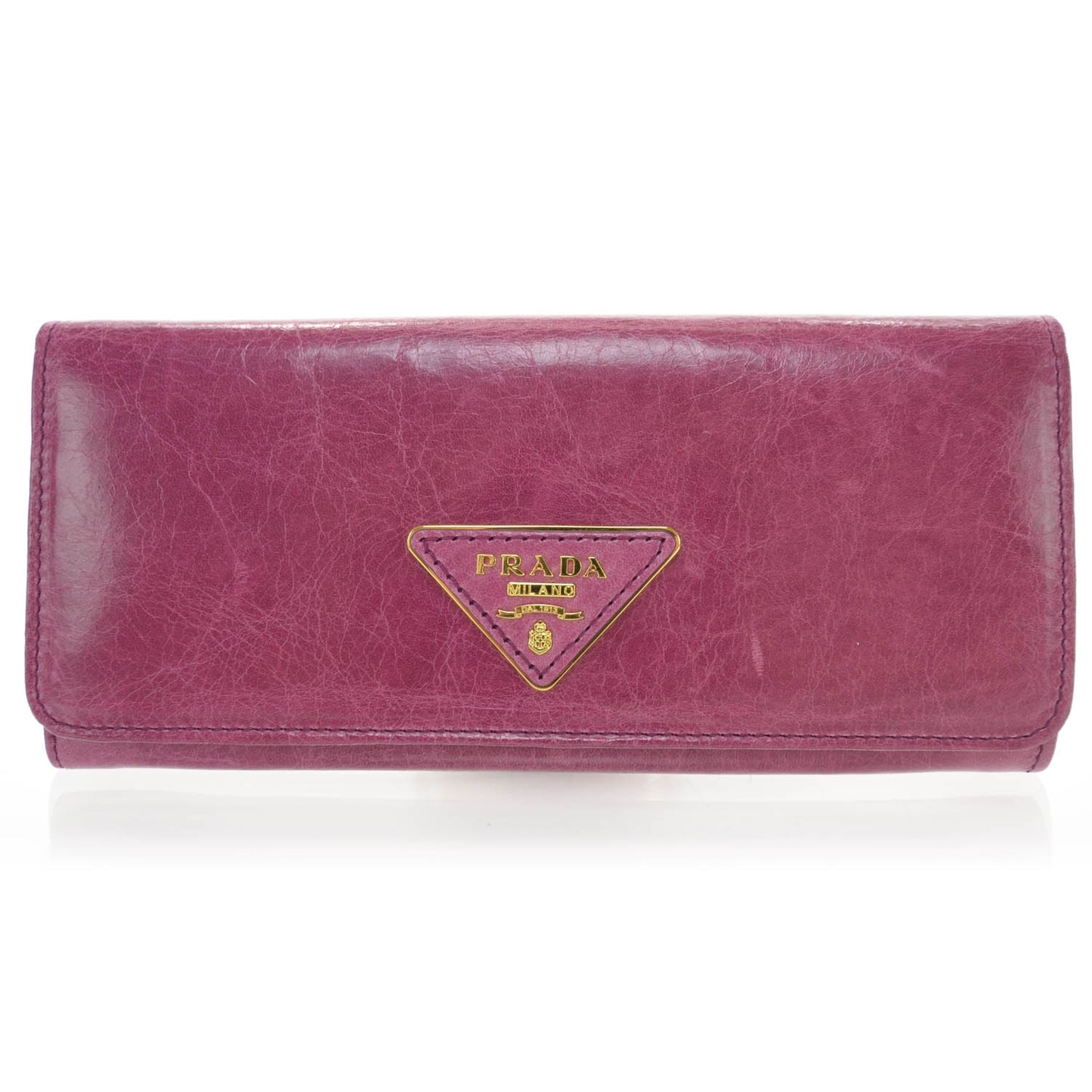 Vitello Shine Flap Wallet Malva