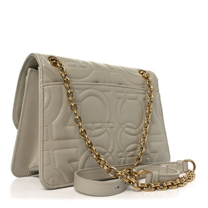 Salvatore Ferragamo Calfskin Quilted Gancini Flap Bag Peony 3 of 9