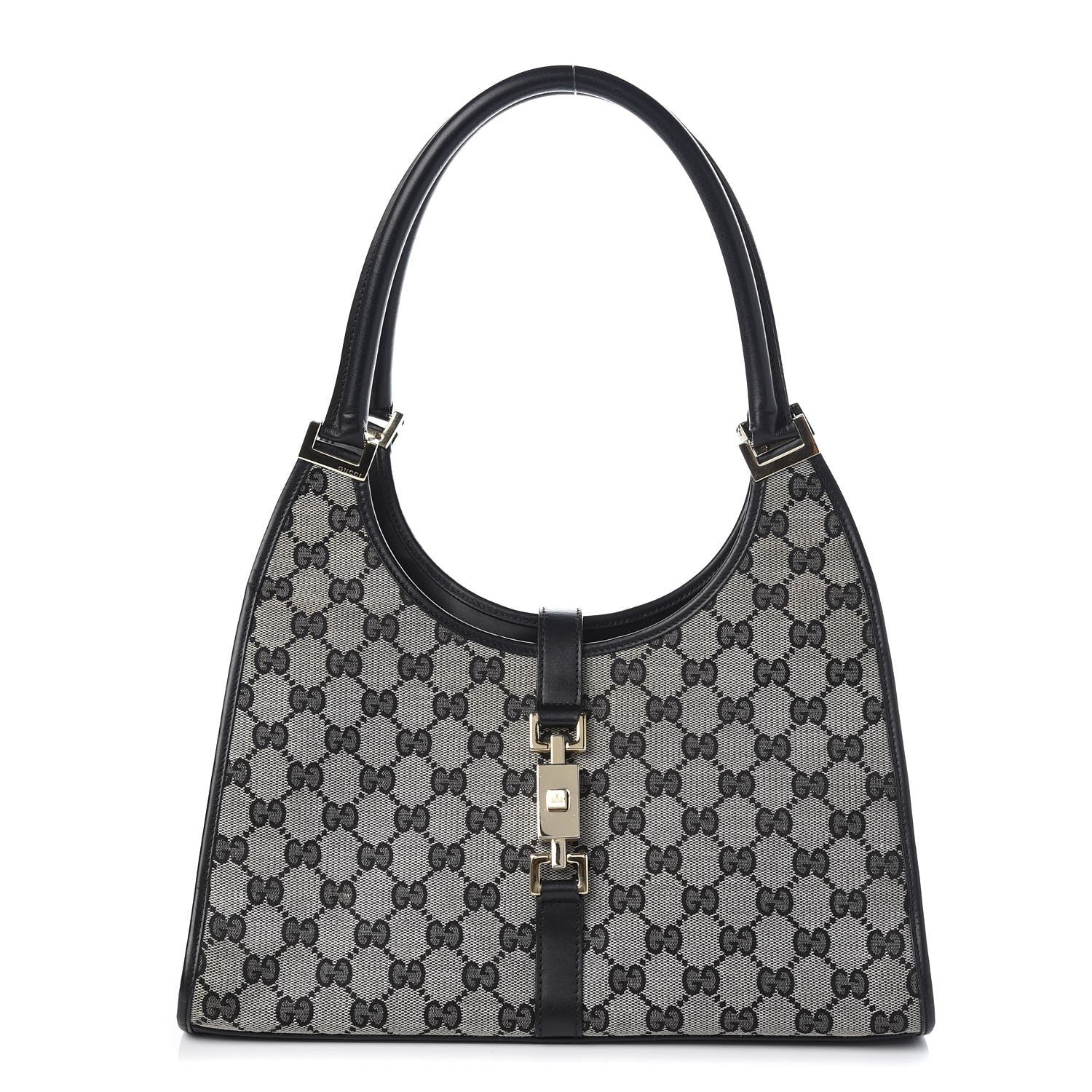 Gucci Monogram Bardot Shoulder Bag Black 1 of 8