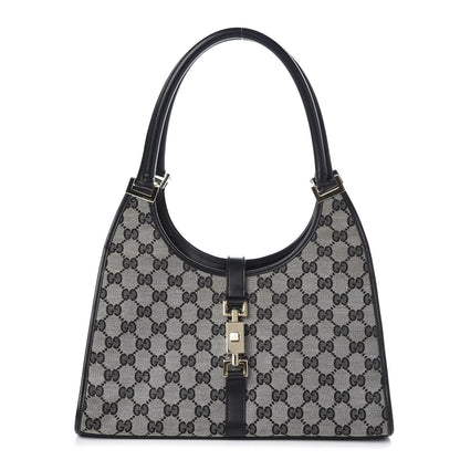 Gucci Monogram Bardot Shoulder Bag Black 1 of 8