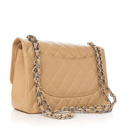 Chanel Caviar Quilted Jumbo Double Flap Beige Clair 2 of 12