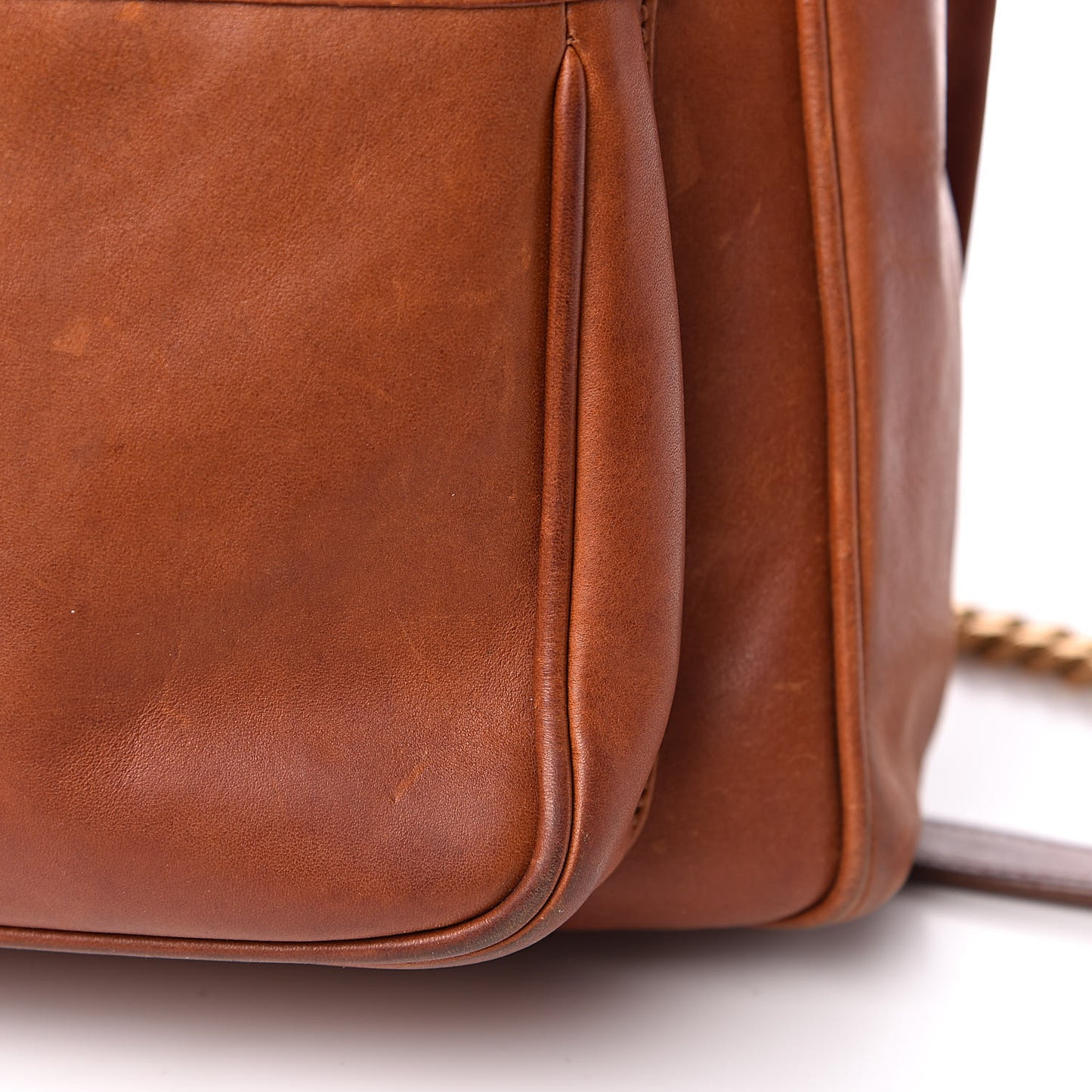 Calfskin Monogram Medium Niki Chain Satchel Cognac
