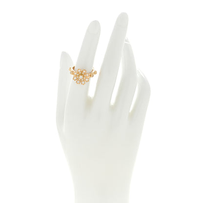 Gucci 18K Yellow Gold Diamond Flora Ring 52 6 2 of 4