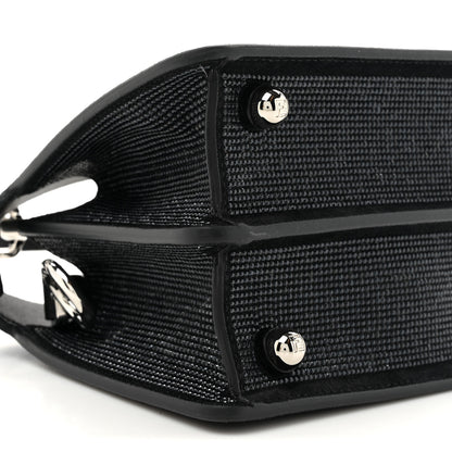 Fendi Crystal Shiny Nappa FF Petite Peekaboo I SEE U Satchel Black 11 of 11