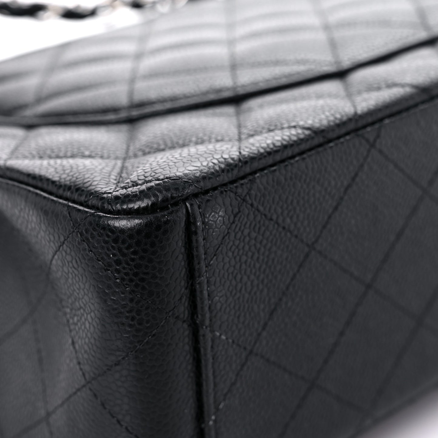 Caviar Quilted Maxi Double Flap Black
