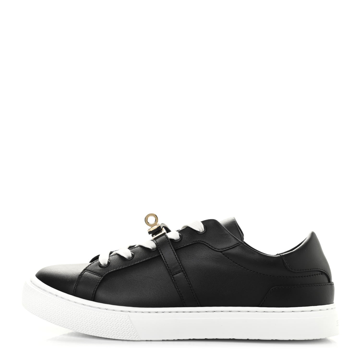 Hermes Calfskin Day Sneakers 38 Black 1 of 6