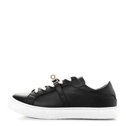 Hermes Calfskin Day Sneakers 38 Black 1 of 6