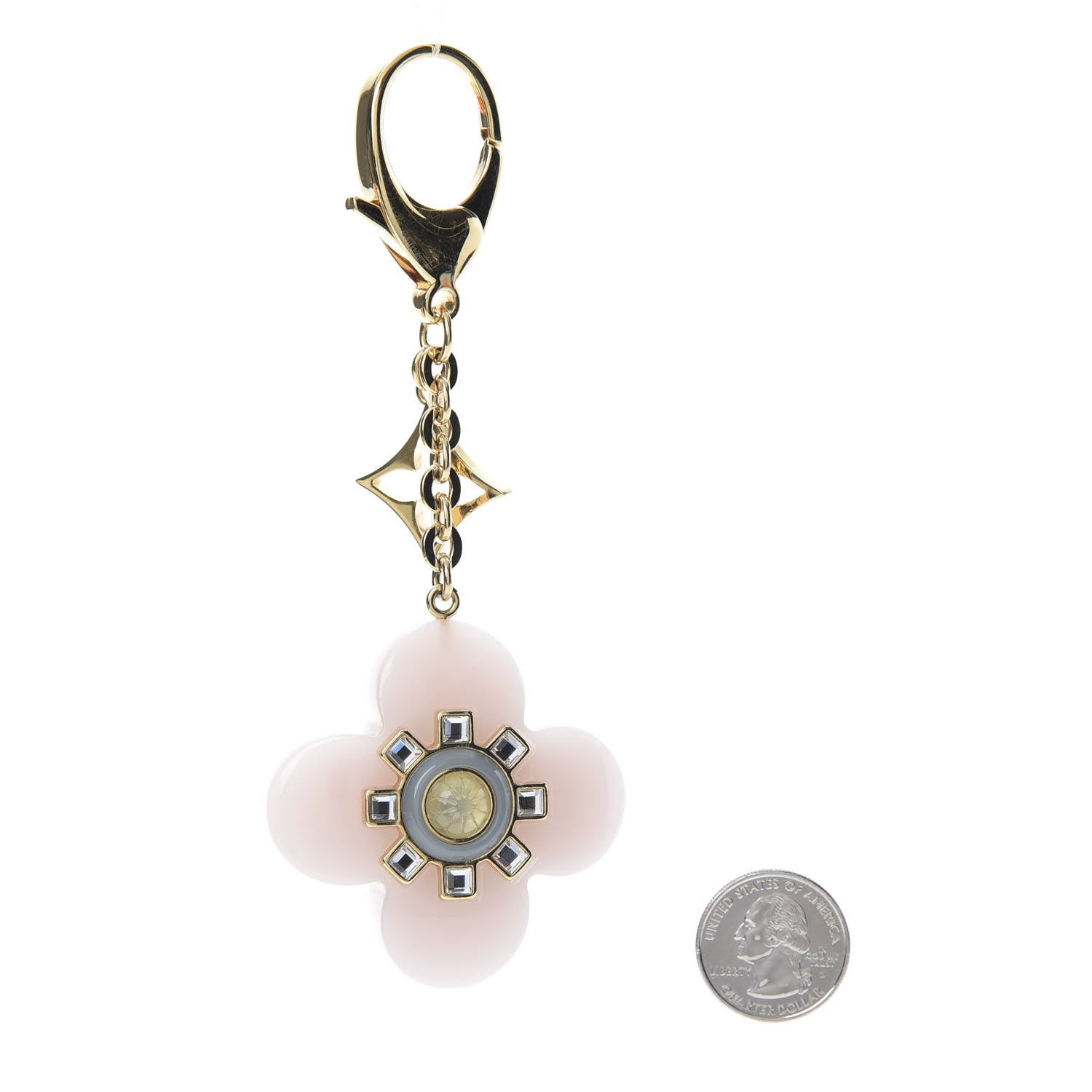 Louis Vuitton Monogram Flower Bag Charm Key Holder Dore 2 of 5