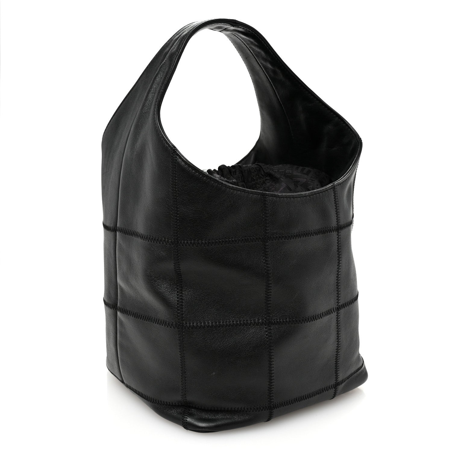 Chanel Calfskin Square Stitched Tassel Hobo Black 3 of 10