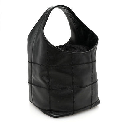 Chanel Calfskin Square Stitched Tassel Hobo Black 3 of 10