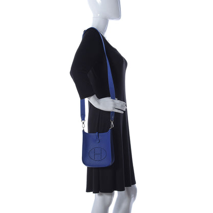 Hermes Taurillon Clemence Evelyne TPM Bleu Electrique 2 of 14