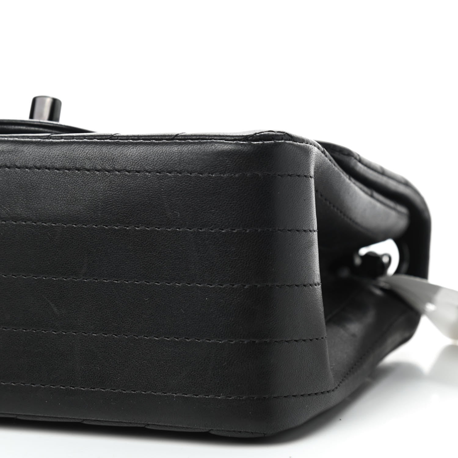 Chanel Lambskin Chevron Quilted Mini Square Flap So Black 7 of 9
